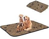 heatcozy 洗えるペットシーツ おしっこパッド 繰り返し使える ペットマット 介護シーツ 小型～大型犬 猫 小動物用 四重構造 漏れ防止 滑り止め 洗濯機で丸洗い 四季通用 (ブラウン, 120x90CM 2枚セット)