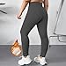 LXURY Women's Soft Cloud Fleece Leggings,Tummy Control Stretch Soft Yoga Pants,Winter Warm Pants (Dark Gray,L)