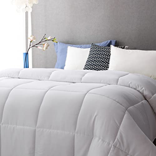 Cooling Bamboo Down Alternative Comforter All Season Duvet Insert, Double Brushed Bamboo Microfiber Quilt Cover, Box Stitched Beddding Comforter For Hot Sleepers #TOP1