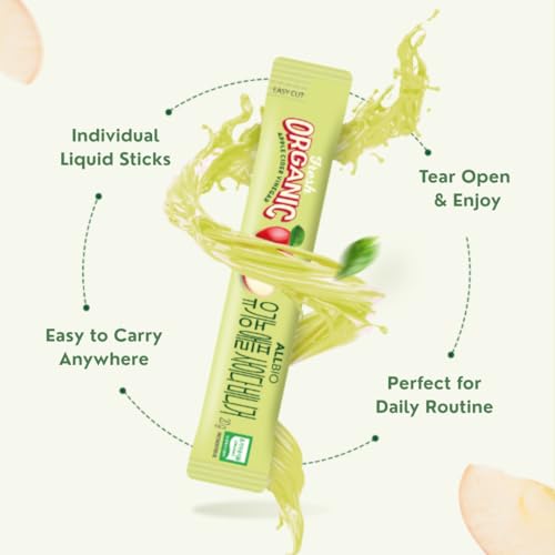 ALLBIO Organic Apple Cider Vinegar Sticks | 0.71oz x 15 Pack | USDA Organic, Non-GMO, Sugar-Free | Raw, Unfiltered, With the Mother | Portable Individual Packets for Travel, Office, Gym, Daily Use - Thumbnail 5