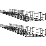 WIRE MESH CABLE TRAY 2 PACK 300 X 100 X 1500MM 12IN 4IN X5FT
