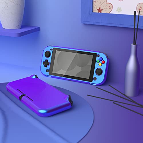eXtremeRate PlayVital Glossy Chameleon Purple Blue Protective Case for Nintendo Switch Lite, Hard Cover Protector for Nintendo Switch Lite - 1 x Black Border Tempered Glass Screen Protector Included - Image 3