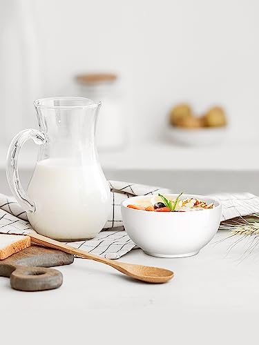 Yedio Small Bowls Set, White Ceramic Bowls Of 6, 10 Oz Porcelain Bowl For Kitchen Dessert Rice Side Dish Snack Soup Fruits Cereal Ice Cream thumb #4
