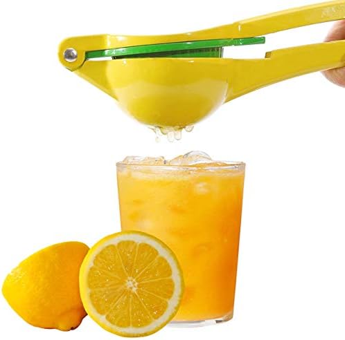 Mobi Lock Chefs Choice Lemon Lime Juice Squeezer Manual Citrus Press When Life Gives You Lemons Get Zesty - Stainless Steel Premium Manual Fruit Mexican Elbow Easy to Use, Bonus Recipe Guide