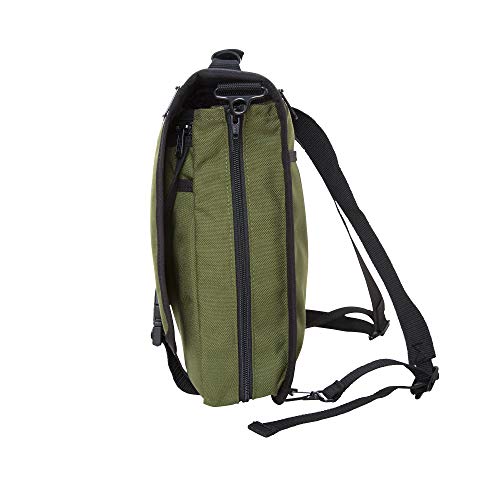 Manhattan Portage The Walstreeter With Back Zipper (Olive) One Size | Shoulder Pad Included On Strap | Water Resistant #TOP1