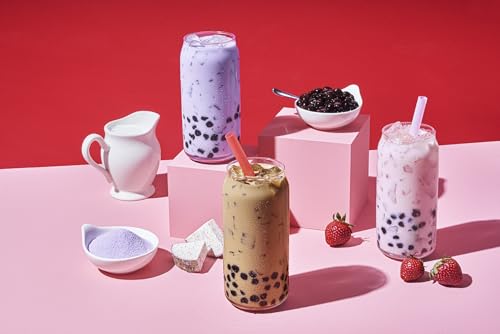 YULU FOODS Instant Bubble Pearls for Taro Milk Tea with Brown Sugar Flavor – 6 Servings