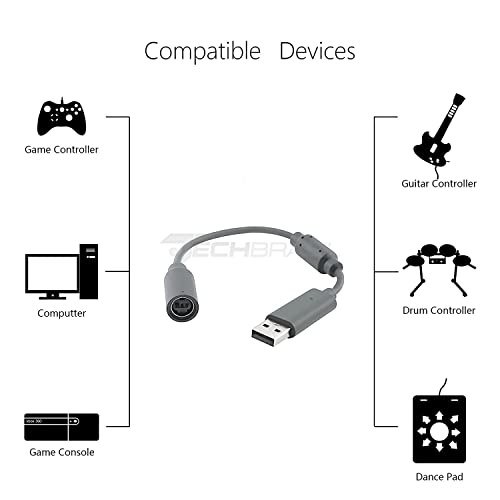 Cabo Conector Breakaway Para Controle de Xbox 360 Adaptador USB