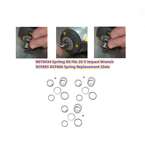 TALSWIF Kit de mola N078434 com esfera de aço N089668 para DCF885 DCF886 Kit de mola de chave de imp