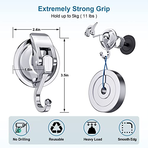 Heavy Duty Vacuum Suction Cup Hooks (2Pack) Specialized For Kitchen&Bathroom&Restroom Organization, By Iromic #TOP2