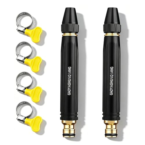 2-Pack Quick-Connect All-Metal High Pressure Water Gun Nozzle – Heavy Duty Car Wash Spray Gun, for Standard 3/4" GHT Garden Hose with Quick-Connect System-Not Threaded, Patio & Outdoor Cleaning by Generic - Used condition - US$14.56