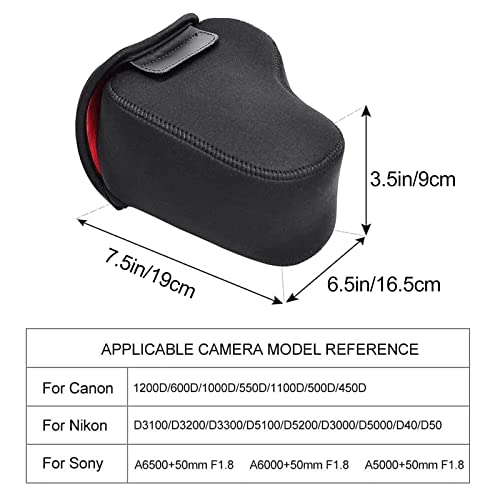 Caden Dslr Slr Camera Sleeve Case With Neoprene Protection, Compatible For Nikon, Canon, Pentax, Sony And Ect...(Medium Black) #TOP6