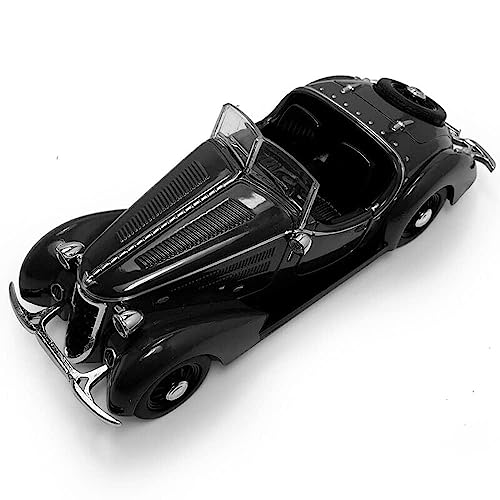 Image of DEOXY 1:32 Scale Audi Vintage Car Die-Cast Metal Pullback Car Toy with Friction Powered, Lights, and Sounds for Kids Boys and Girls Children (Black)