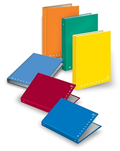 Scuola Binder A4 Pigna Monocromo Anelli Mix Di Colori - Confezione Da 4