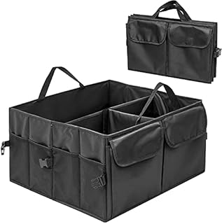 TANNESS Car Boot Organiser Bags with Adjustable Straps Trunk Organiser Vehicle Storage Box Foldable Bags - Tidy Auto Organisation and Boot Maintenance for Outdoor BBQ, Party, Picnic, Camping