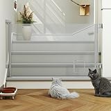 OHMG Barriere di sicurezza per bambini per bambini, estensibile, retrattile, 0-150/180 cm, barriera scala per bambini e cani, per interni/esterni, porta, corridoi, con gatto cava, rete di protezione