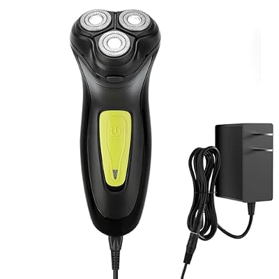 BlueFire Head Shaver for Bald Men, Corded 3D Electric Rotary Shavers with Pop-up Trimmer,Bald Head Close Shaver for Men, Rotary Shaver Electric Dry Shave (Yellow)