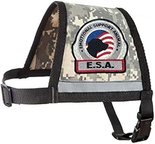 Premium Emotional Support Dog Vest for Small Dogs ESA - Includes 5 Federal Law ESA Handout Cards (X-Small: 16-23" Girth, Camouflage)