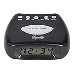 Equity 31003 LCD Snooze Alarm Clock, Black - Image 5
