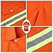 Ousafeve Class 3 Orange Hi Vis Button Up Safety Work Shirts for Men Reflective (X-Large, Orange_Short)