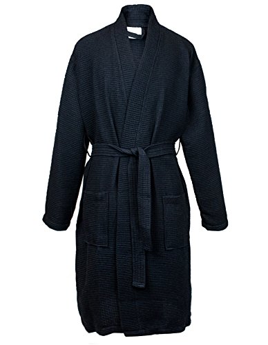 BC Damen Kimono, Baumwolle, lang, Waffelmuster Modern XX-Large schwarz Cover