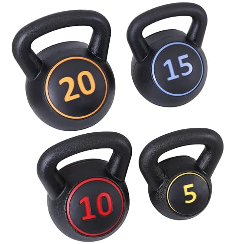 JungleA 4 Piece Kettlebell Sets Men, Home Gym Exercise