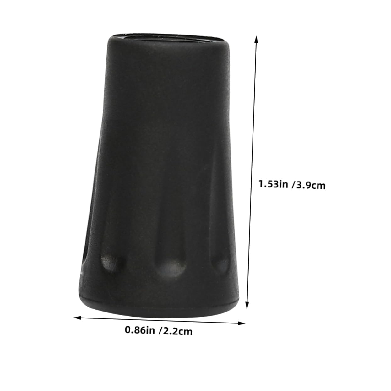 KOMBIUDA 10pcs Rubber Hiking Sticks End Caps Cane Tip Trekking Pole Tips Black Cane Replacement Tips