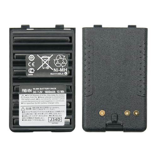 Vineyuan 7.2V 1800mAh FNB-V94 Ni-MH Battery for Yaesu FT-60R FT-250R FT-270 HX500S Vertex VX-110 VX-120 VX-150 VX-160 VX-420 VX-424 Two Way Radio Replacement Battery