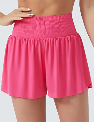 Image of THE GYM PEOPLE Women's Flowy Running Shorts 2 in 1 Athletic Skirt Shorts