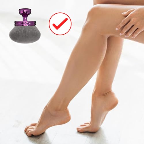 Blend & Blur Extra Large Body Makeup Brush for Self Tanner,Leg Makeup & Bronzer Self Tan Applicator, 3.2inch Wide Round Head Kabuki Brush For Application with Drawstring Bag (Purple) - Image 6