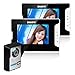 Produktbild Berkalash Video Türsprechanlage Türklingel Intercom System, Video Tür Intercom Moitor mit 2 * 7 Zoll Monitor Und 1* IR-Kamera, IP65 Wasserdichtigkeit