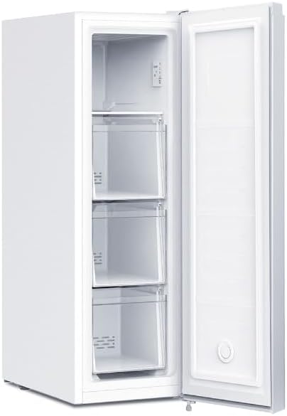 （16:30時点） MAXZEN 冷凍庫 スリム 93L 自動霜取り 幅36cm スリム冷凍庫 霜取り不要 ファン式 家庭用 大容量 右開き ノンフロン フリーザー ストッカー コンパクト 冷凍 スリム 冷凍食品 ホワイト マクスゼン JF93HD01