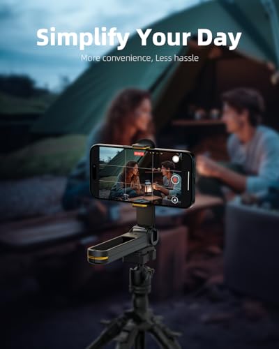 TODI Phone Tripod, Foldable Mini Desk Stand with 360° Phone Holder & Cold Shoe, Pocket Travel Tripod for iPhone, Portable Selfie Stick Handle Grip Compatible with iPhone/Android - Thumbnail 7