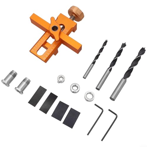 Lista de Kits de carpintería - solo los mejores. 43 Juego de herramientas de aleación de aluminio de instalación de puerta de gabinete, kit de perforación de orificio de guía de posicionamiento ajustable con broca L Llave de...