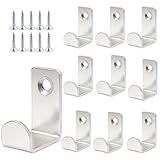 xinxinlovee 10 Stück Garderobenhaken, Kleiderhaken Silber aus Metall, geeignet für die Wandmontage in Fluren, Wohnzimmern, Badezimmern und Garderoben