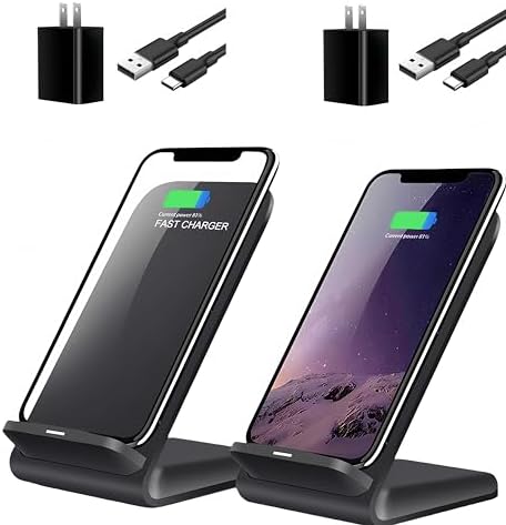 2 Pack Wireless Charging Stand, 20W Fast Charging Stand with QC3....
