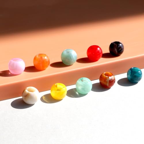 160pcs 12mm Plastics Acrylic Large Hole Cloud Pop Beads Mix Color Large Hole Hair Beads Bracelet (Hole:5.5mm) by Dabaiitechann - Image 6