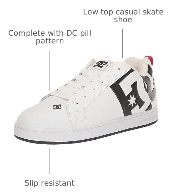 Image of DC Mens Court Graffik Sq Low Skate Shoe