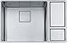 Franke CUX11018-W Chef Center 28 1/8" x 19" x 9" 18-Gauge Undermount Single-Bowl Kitchen Sink Kit, 9 x 18 x 16, Stainless Steel, inch