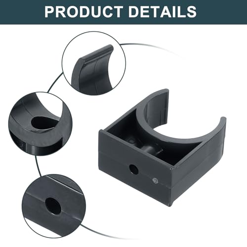 Collier de serrage PVC 50mm noir en U pour optimiser les câbles studio