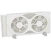 Do It Best FW23-8HS - Twin Window Fan - Lightweight Electric Windowfan for Air Circulation, 2 Speeds
