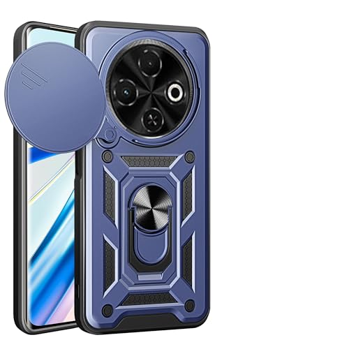 Coque compatible avec Tecno Spark 30C 4G kl5n bleu housse objectif coulissant