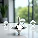 Silver Accurate Spinning Top,Portable Precision Metal Spinner Top Premium Exquisite Perfect Balance Desktop Gyro Vintage Totem Zinc Alloy Prop Spinning Top Desk Ornament Prop,Activity Centers