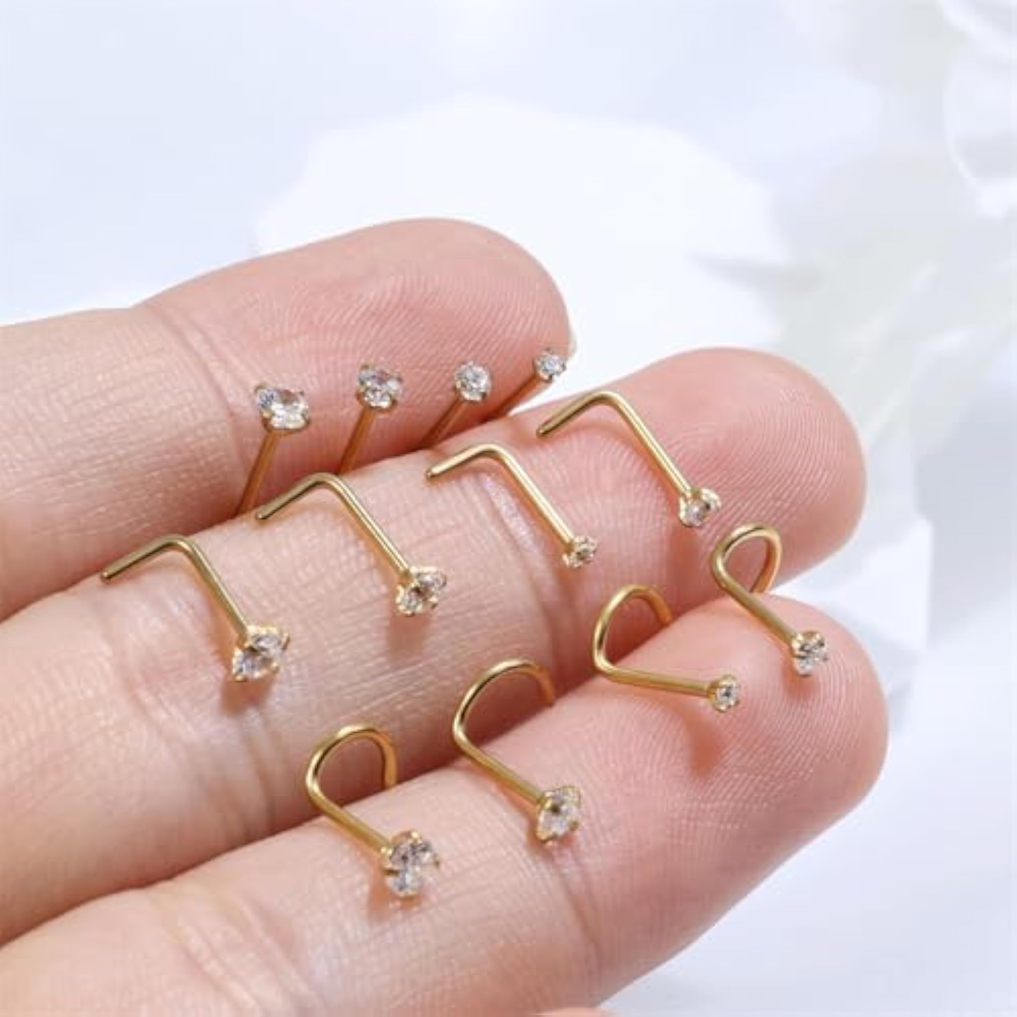 8-Piece Nose Piercing Titanium Set