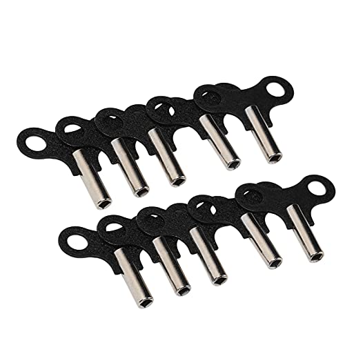 Clock Winding Key 10Pcs Antique Clock Winding Key Set Steel Wallclock Mechanical Deskclocks Winderkey Tool Repairing Accessory