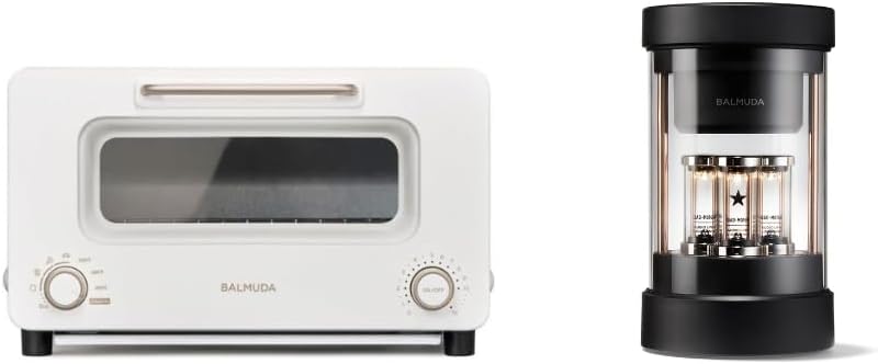 BALMUDA Combo Pack: The Toaster Pro Off-white & The Speaker | Steam Oven Toaster & Rechargeable Portable Bluetooth Speaker