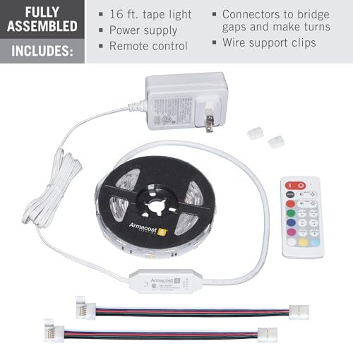 Armacost Lighting 423500 RibbonFlex Home 16ft. RGB+W Smart LED Tape Light Kit, Multi-Color and White by Armacost Lighting - Image 3