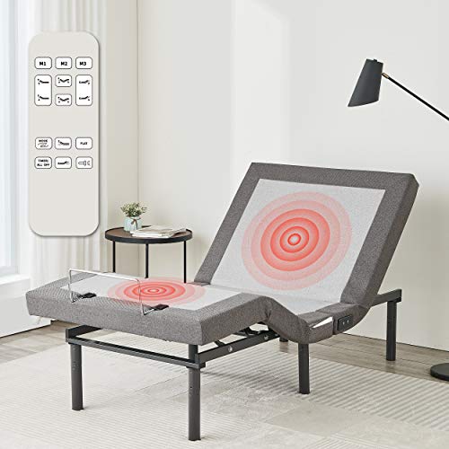 Adjustable Bed Base Frame Zero Gravity Dual Ergonomic Massages for Head and Foot Incline with Memory Pre-Set Wireless Remote Control USB Charge Ports Twin XL Adjustable Bed Base Frame Zero Gravity Dual Ergonomic Massages for Head and Foot Incline with Memory Pre-Set Wireless Remote Control USB Charge Ports Twin XL