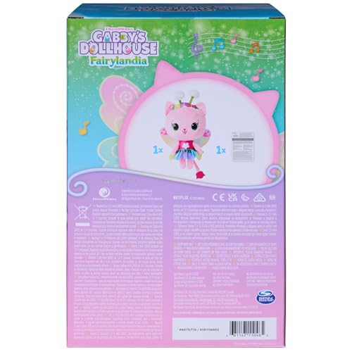 Gabby’s Dollhouse Fairylandia Official Rainbow Light-Up Kitty Fairy Plush, Cat Stuffed Animal, Sensory Toys for Ages 3 & Up by Gabby's Dollhouse - Image 9
