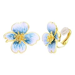 Cherry Blossom Blue Gradient Color Earrings