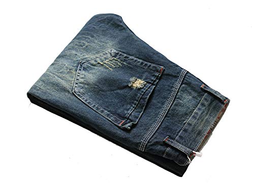 Homllyer Ripped Jeans For Men,Mens Slim Straight Fit Denim Jeans Dark Blue #TOP7